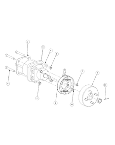 Brake Motor Mount And Hub Diagram and Parts List for M54-HN 53CB5ETW750-24HP-OHV Cub Cadet Lawn Tractor